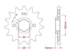 Front sprocket 15 teeth