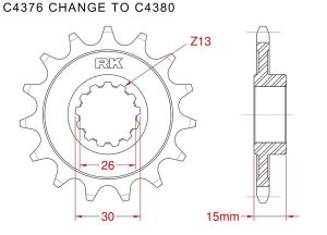 Front sprocket 16 teeth