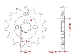 Front sprocket 14 teeth