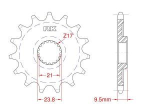 Front sprocket 14 teeth