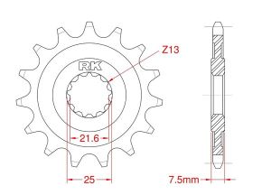 Front sprocket 14 teeth