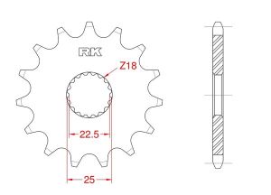 Front sprocket 17 teeth