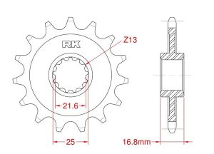 Front sprocket 16 teeth