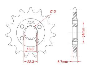 Front sprocket 15 teeth