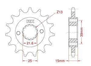 Front sprocket 14 teeth