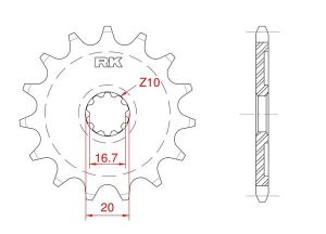 Front sprocket 13 teeth