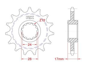 Front sprocket 15 teeth