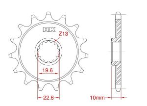 Front sprocket 12 teeth