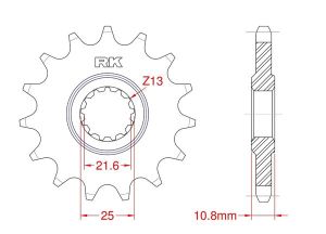 Front sprocket 16 teeth