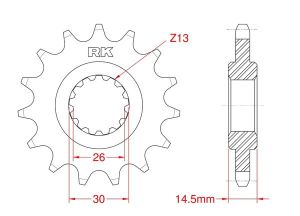 Front sprocket 15 teeth