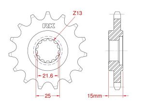 Front sprocket 15 teeth