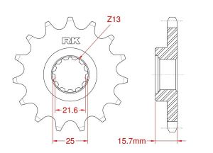 Front sprocket 15 teeth