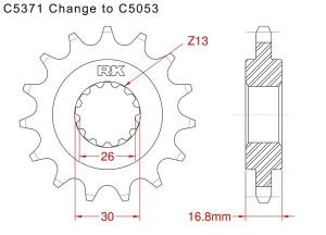 Front sprocket 15 teeth