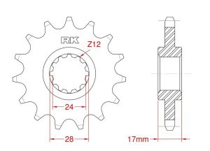 Front sprocket 15 teeth