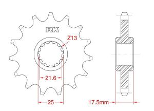 Front sprocket 15 teeth