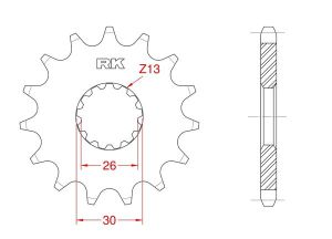 Front sprocket 17 teeth