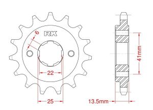 Front sprocket 15 teeth