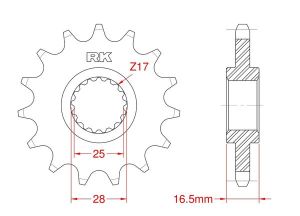 Front sprocket 16 teeth