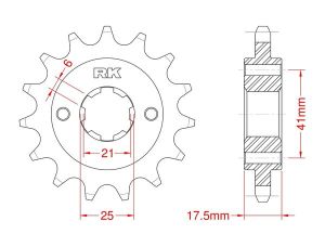 Front sprocket 15 teeth