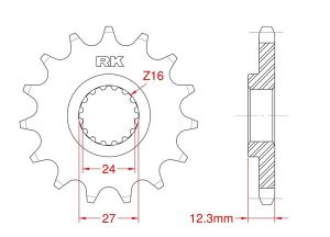 Front sprocket 17 teeth