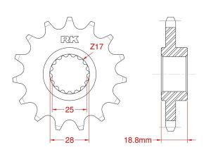 Front sprocket 16 teeth