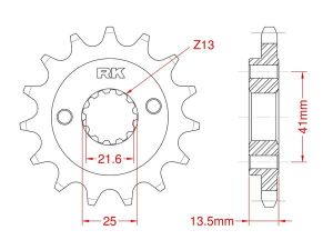 Front sprocket 15 teeth