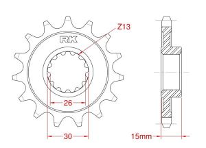 Front sprocket 17 teeth