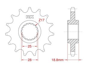 Front sprocket 20 teeth