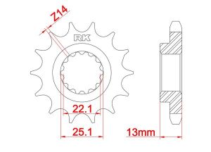 Front sprocket 17 teeth