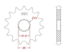 Front sprocket 16 teeth