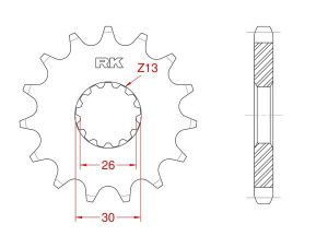 Front sprocket 19 teeth