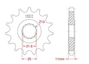 Front sprocket 16 teeth