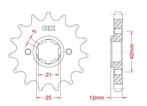 Front sprocket 17 teeth