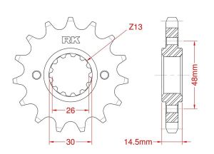 Front sprocket 16 teeth