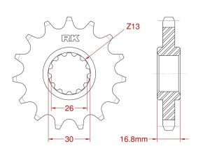 Front sprocket 16 teeth