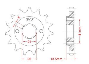 Front sprocket 15 teeth