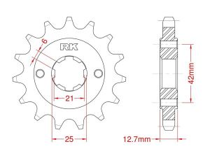 Front sprocket 17 teeth