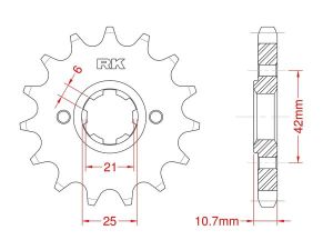 Front sprocket 16 teeth