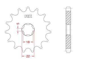 Front sprocket 15 teeth