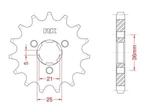 Front sprocket 14 teeth