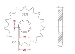 Front sprocket 16 teeth