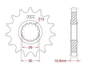 Front sprocket 17 teeth