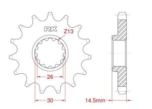 Front sprocket 15 teeth