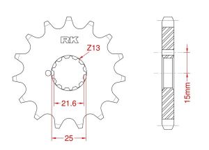 Front sprocket 13 teeth