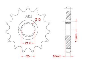 Front sprocket 15 teeth