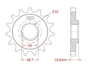 Front sprocket 15 teeth