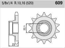 Front sprocket 14 teeth