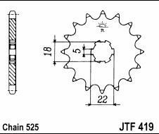 Front sprocket 14 teeth