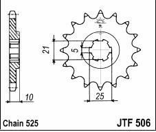 Front sprocket 14 teeth