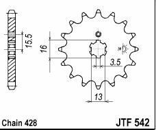 Front sprocket 13 teeth